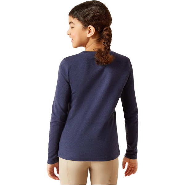 Ariat Junior Amour Manche Longue T-Shirt 10046496 - Navy Heather